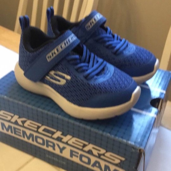 BRAND NEW boy toddler skechers Dyna lite velcro shoes size 5 & 6 - Picture 5 of 6